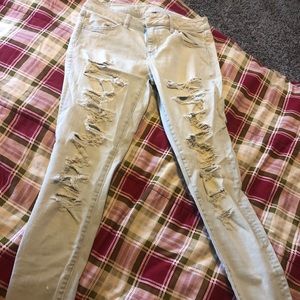 Super light wash American eagle jeans mid rise